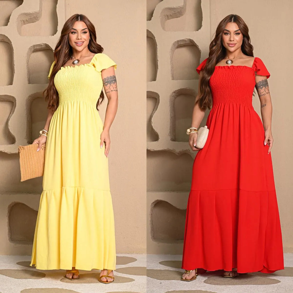 Combo 2 Vestidos Longos Camille - Ama/Verm