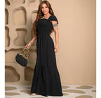 Combo 2 Vestidos Longos Camille - Pre/Verm