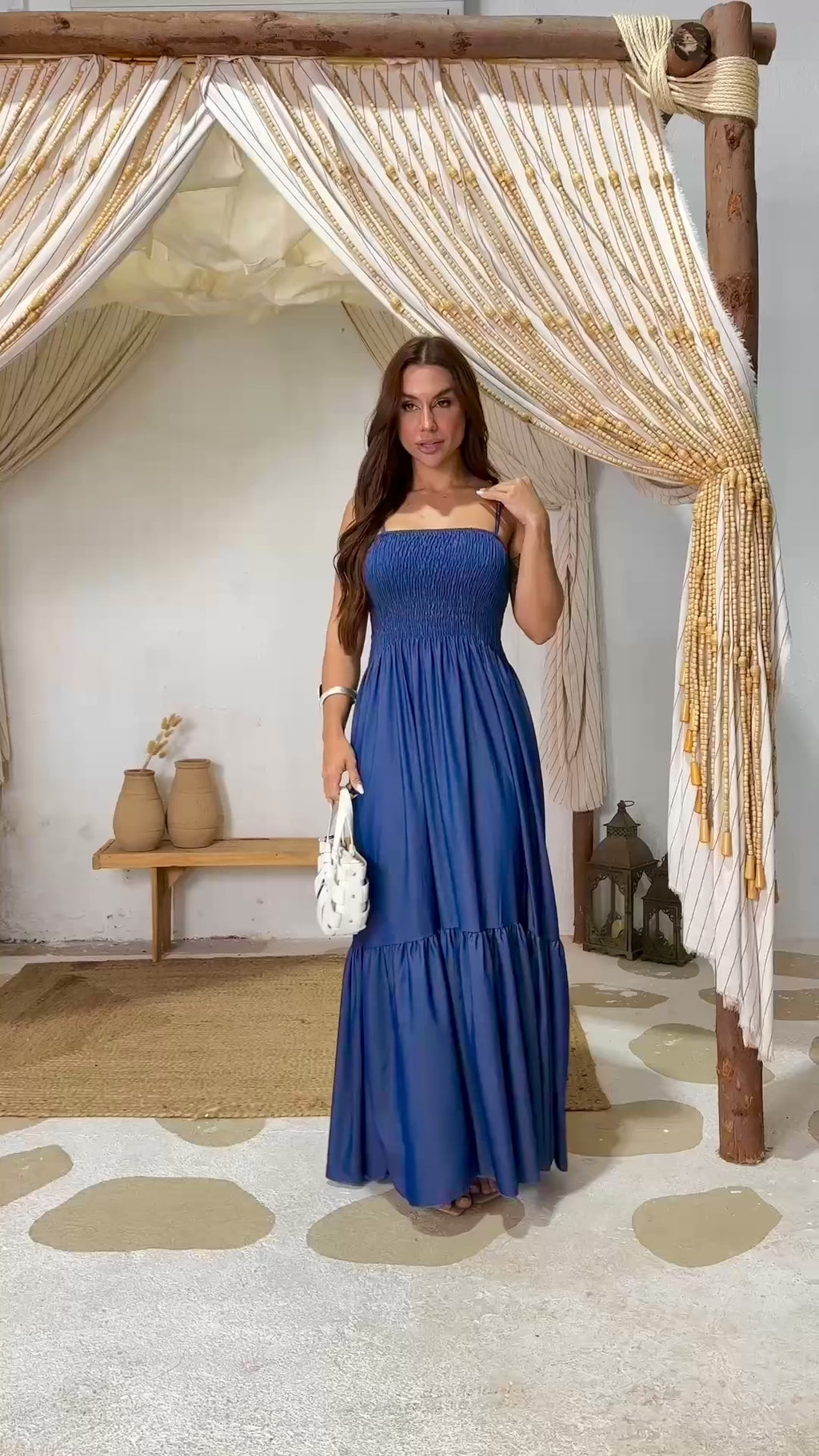 Vestido Longo - Jeans Tencel