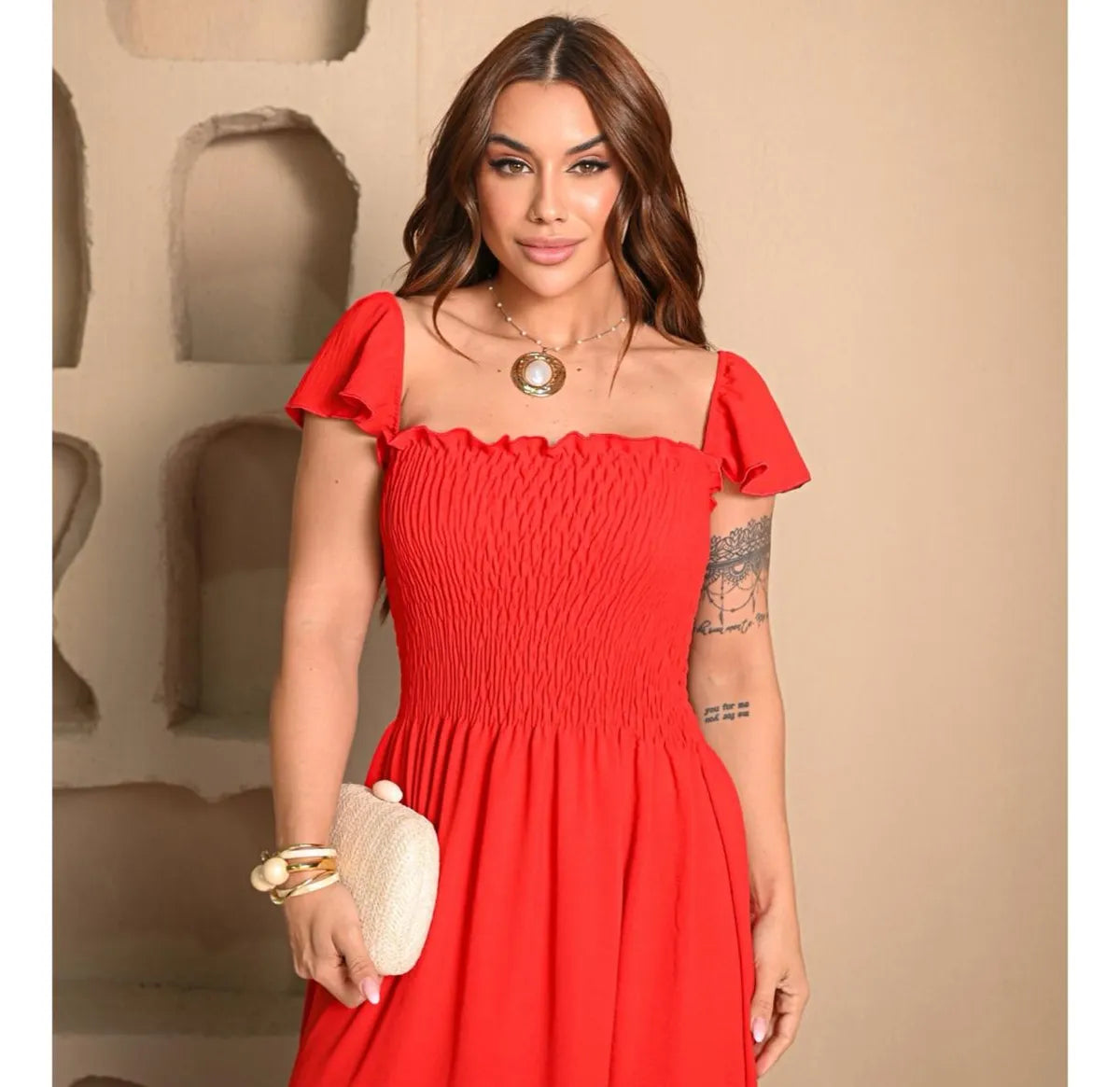 Combo 2 Vestidos Longos Camille - Ama/Verm